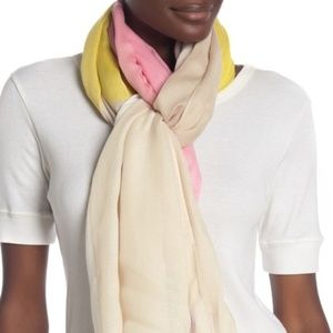 Calvin Klein Colorblock Frayed Scarf